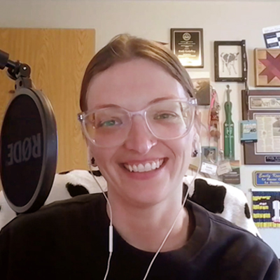 Emily Krekelberg of the University of Minnesota Extension discussing the importance of mental health for farmers on The Water Table podcast.